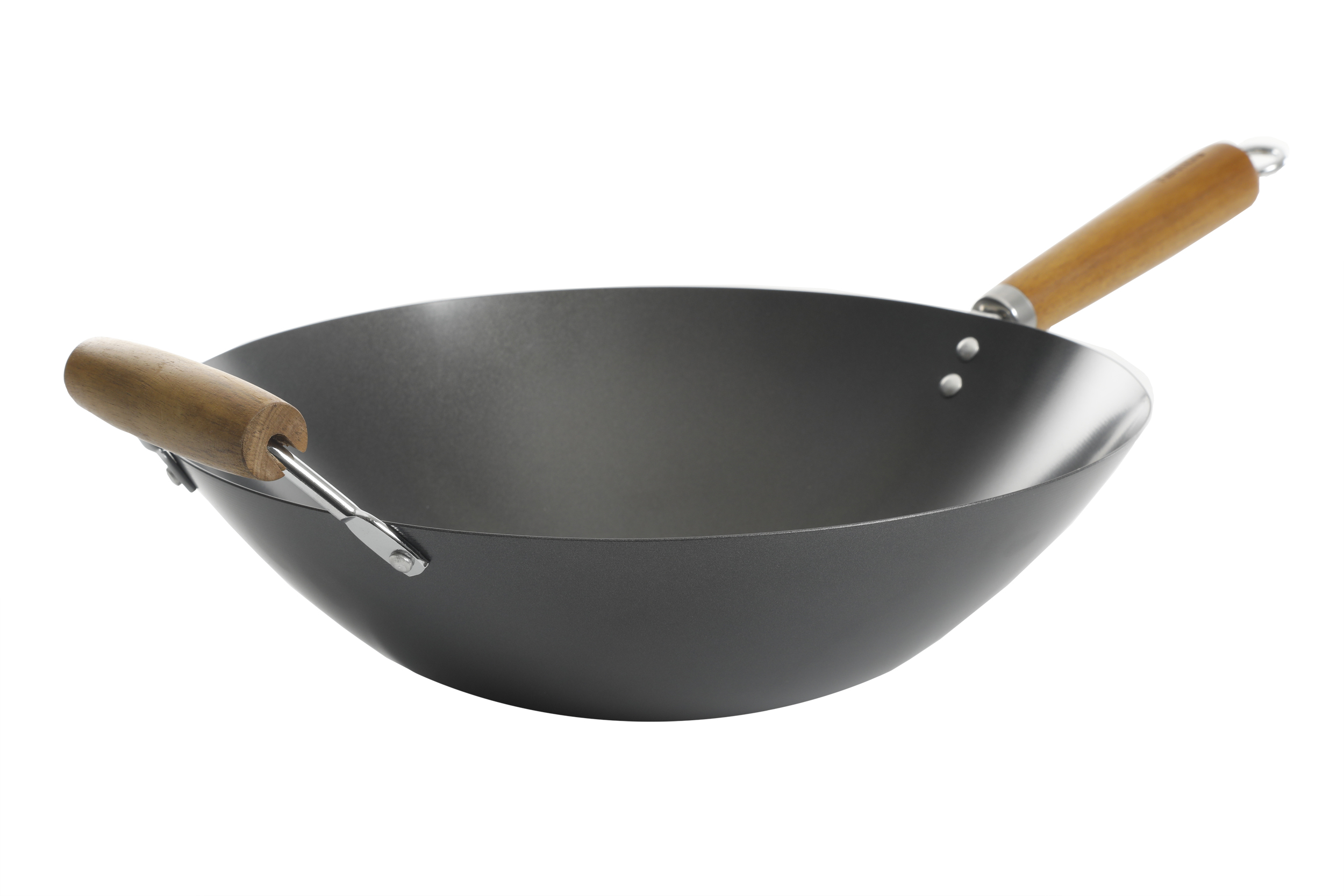 Kenmore Hammond 14-inch Flat Bottom Carbon Steel Wok Pan