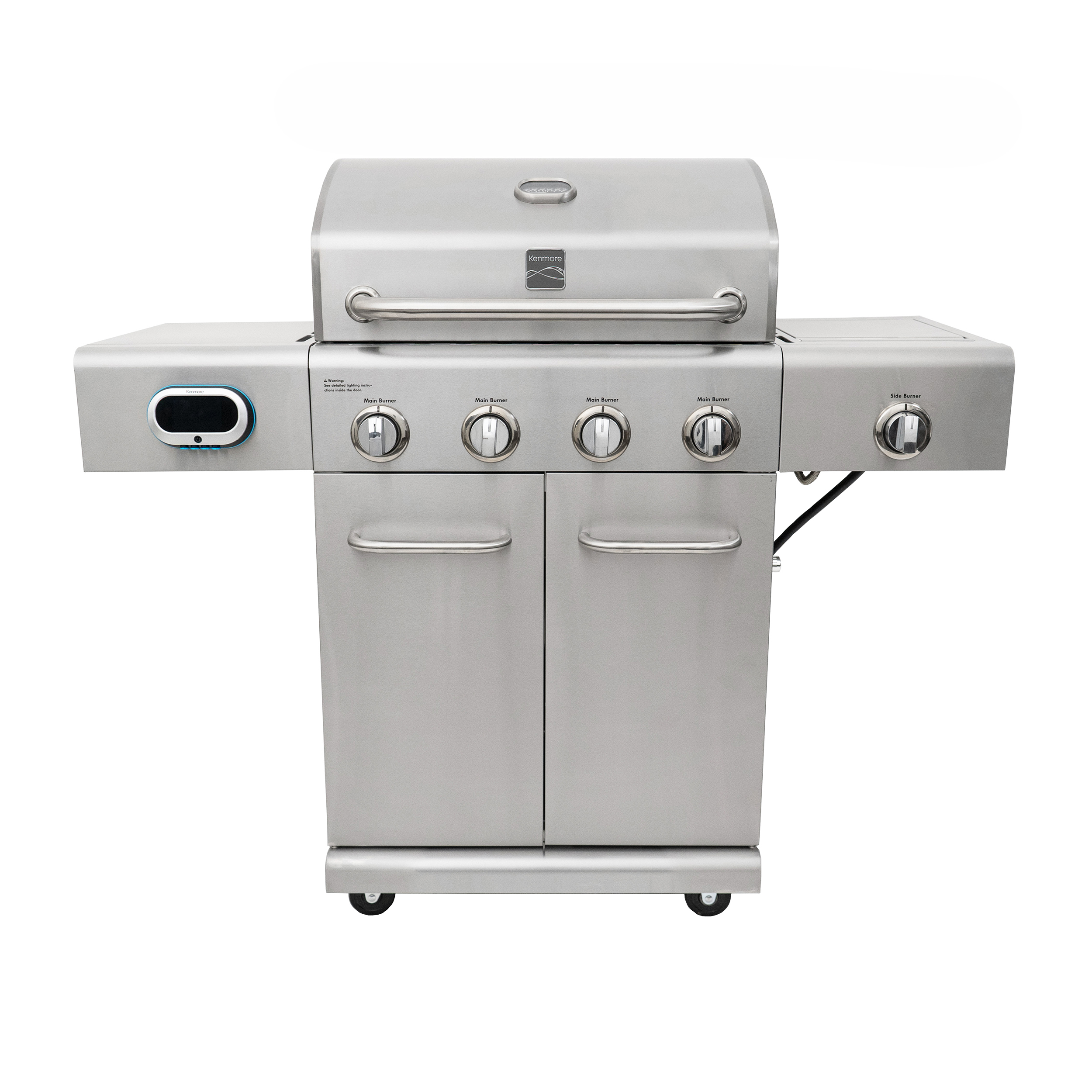 Picture of Kenmore Stainless Steel 4-Burner Smart Gas Grill with Side Burner