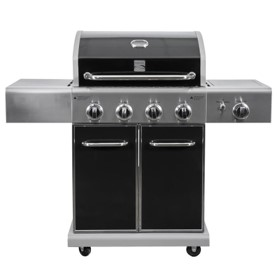 Kenmore Black And Stainless Steel 4 Burner Liquid Propane Gas Grill with 1 Infrared Searing Side Burner