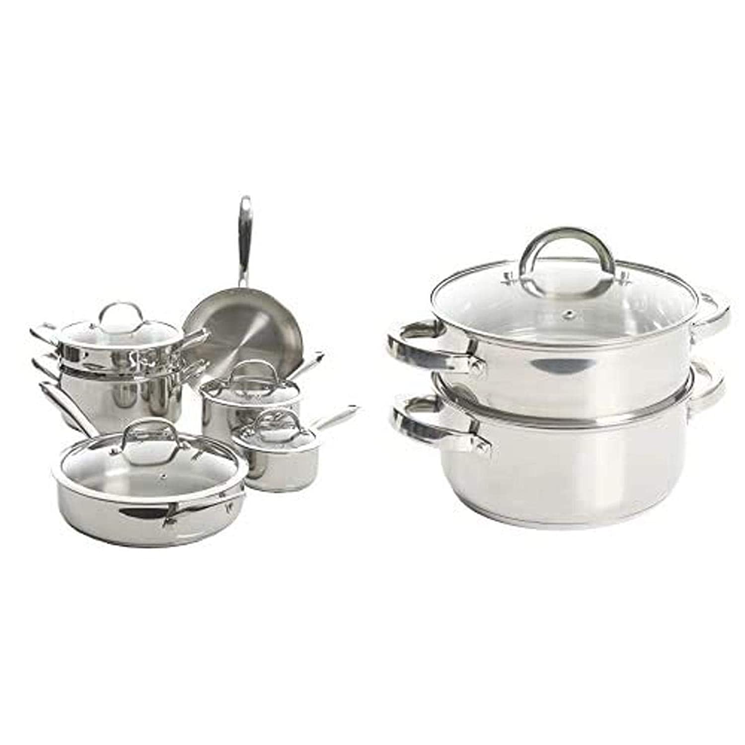 Kenmore Devon Stainless Steel Cookware and Oster Steamer Combo